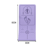 Maxbell Jump Rope Mat Shock Absorption Exercise Yoga Mat for Pilates Home Gym Indoor Violet
