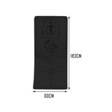 Maxbell Jump Rope Mat Shock Absorption Exercise Yoga Mat for Pilates Home Gym Indoor Black