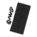 Maxbell Jump Rope Mat Shock Absorption Exercise Yoga Mat for Pilates Home Gym Indoor Black