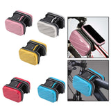Maxbell Hard Shell Bike Frame Front Bag Large Capacity for Keys Small Tools Storage Pink