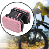 Maxbell Hard Shell Bike Frame Front Bag Large Capacity for Keys Small Tools Storage Pink