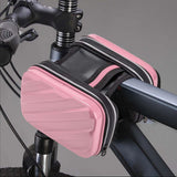 Maxbell Hard Shell Bike Frame Front Bag Large Capacity for Keys Small Tools Storage Pink