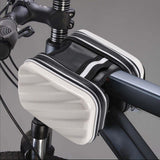 Maxbell Hard Shell Bike Frame Front Bag Large Capacity for Keys Small Tools Storage White