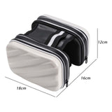 Maxbell Hard Shell Bike Frame Front Bag Large Capacity for Keys Small Tools Storage White