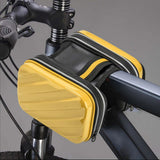 Maxbell Hard Shell Bike Frame Front Bag Large Capacity for Keys Small Tools Storage Yellow