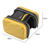 Maxbell Hard Shell Bike Frame Front Bag Large Capacity for Keys Small Tools Storage Yellow
