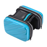 Maxbell Hard Shell Bike Frame Front Bag Large Capacity for Keys Small Tools Storage Blue