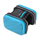 Maxbell Hard Shell Bike Frame Front Bag Large Capacity for Keys Small Tools Storage Blue