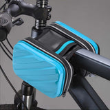 Maxbell Hard Shell Bike Frame Front Bag Large Capacity for Keys Small Tools Storage Blue
