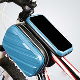 Maxbell Hard Shell Bike Frame Front Bag Large Capacity for Keys Small Tools Storage Blue
