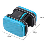 Maxbell Hard Shell Bike Frame Front Bag Large Capacity for Keys Small Tools Storage Blue