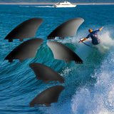 Maxbell 2x Durable Surfboard Fin Durable for Longboard Stand up Paddleboard Dinghy 218mmx118mm