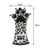 Maxbell Golf Club Head Cover Fleece Lining Club Head Protector Leopard Claw Plush for Driver