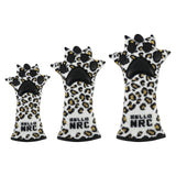 Maxbell Golf Club Head Cover Fleece Lining Club Head Protector Leopard Claw Plush for Driver