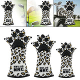 Maxbell Golf Club Head Cover Fleece Lining Club Head Protector Leopard Claw Plush for Driver