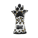 Maxbell Golf Club Head Cover Fleece Lining Club Head Protector Leopard Claw Plush for Driver