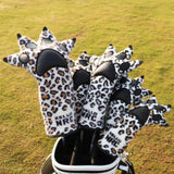 Maxbell Golf Club Head Cover Fleece Lining Club Head Protector Leopard Claw Plush for Driver