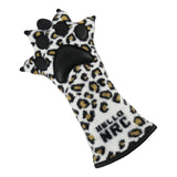 Maxbell Golf Club Head Cover Fleece Lining Club Head Protector Leopard Claw Plush for Driver