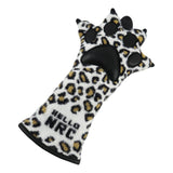 Maxbell Golf Club Head Cover Fleece Lining Club Head Protector Leopard Claw Plush for Driver