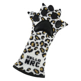 Maxbell Golf Club Head Cover Fleece Lining Club Head Protector Leopard Claw Plush for Driver