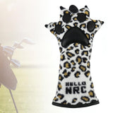 Maxbell Golf Club Head Cover Fleece Lining Club Head Protector Leopard Claw Plush for Driver