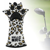 Maxbell Golf Club Head Cover Fleece Lining Club Head Protector Leopard Claw Plush for Driver