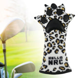 Maxbell Golf Club Head Cover Fleece Lining Club Head Protector Leopard Claw Plush for Driver