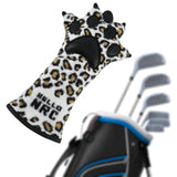 Maxbell Golf Club Head Cover Fleece Lining Club Head Protector Leopard Claw Plush for Driver