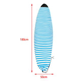 Maxbell Surfboard Sock Cover Elastic Organizer Protection Pouch Soft for Snowboard 180cmx50cm Blue