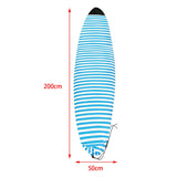 Maxbell Surfboard Sock Cover Elastic Organizer Protection Pouch Soft for Snowboard 200cmx50cm Blue