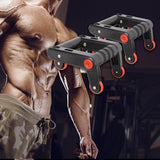 Maxbell 2Pcs Ab Roller Folding Core Strength Training Abdominal Exercise Wheel