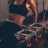 Maxbell 2Pcs Ab Roller Folding Core Strength Training Abdominal Exercise Wheel