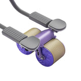 Maxbell Abdominal Roller Wheel Strength Training for Men Women Home Gym Accessory Violet