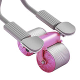 Maxbell Abdominal Roller Wheel Strength Training for Men Women Home Gym Accessory Rose Pink
