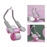 Maxbell Abdominal Roller Wheel Strength Training for Men Women Home Gym Accessory Rose Pink