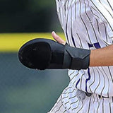 Maxbell Baseball Sliding Mitt Glove for Softball Base Running Adjustable Strap Leak Finger Left Hands Black