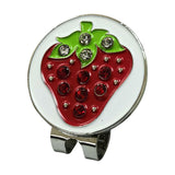 Maxbell Golf Ball Marker Durable Lightweight Holder for Golf Accessories Strawberry