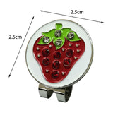 Maxbell Golf Ball Marker Durable Lightweight Holder for Golf Accessories Strawberry