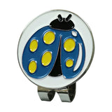 Maxbell Golf Ball Marker Durable Lightweight Holder for Golf Accessories Blue Ladybug