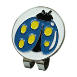 Maxbell Golf Ball Marker Durable Lightweight Holder for Golf Accessories Blue Ladybug