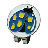 Maxbell Golf Ball Marker Durable Lightweight Holder for Golf Accessories Blue Ladybug