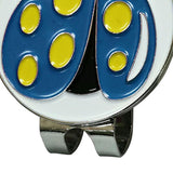 Maxbell Golf Ball Marker Durable Lightweight Holder for Golf Accessories Blue Ladybug