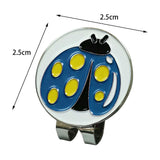 Maxbell Golf Ball Marker Durable Lightweight Holder for Golf Accessories Blue Ladybug