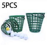 Maxbell 5x Golf Ball Basket with Handle Lightweight Sturdy Nylon Golfball Container