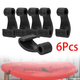 Maxbell 6Pcs Kayak Lashing Hooks J Hooks Fishing Raft Bungee Shock Cords Hooks Black