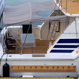 Maxbell 39" Fish Ruler for Boat Accurate 6mm Thickness High Density for Sailboats dark gray black