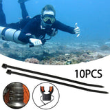 Maxbell 10x Scubaregulator Mouthpiece Tie Wrap Black for Snorkeling Dive Resorts