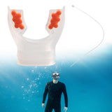 Maxbell Scuba Regulator Mouthpiece with Tie Strap Comfort Bite Replacement for Adult Orange