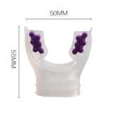 Maxbell Scuba Regulator Mouthpiece with Tie Strap Comfort Bite Replacement for Adult Violet