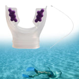 Maxbell Scuba Regulator Mouthpiece with Tie Strap Comfort Bite Replacement for Adult Violet